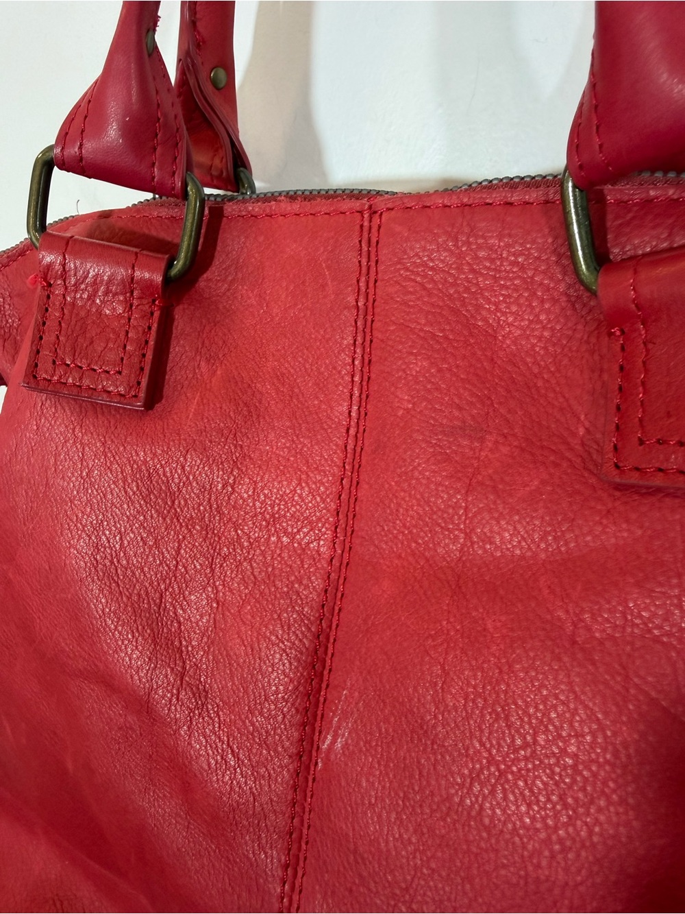 American Leather Co Jamestown Tote in Cherry - Picture 9 of 16